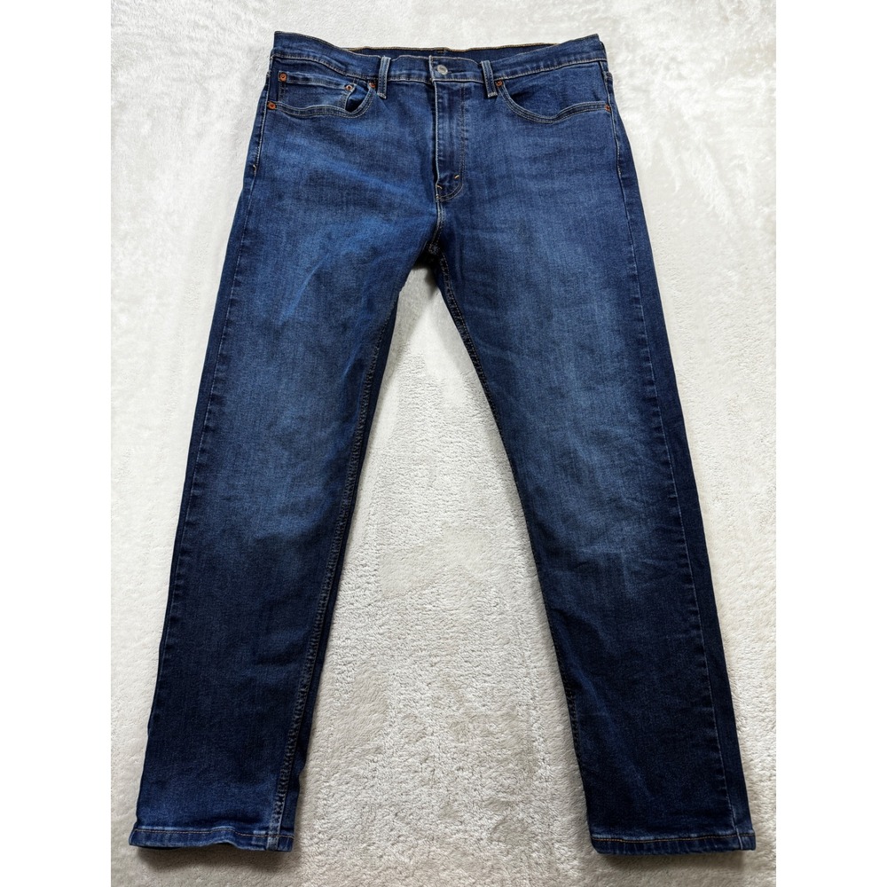Levi's Mens 502 Regular Taper Stretch Blue Jeans W36 L30 Meas: 34x28